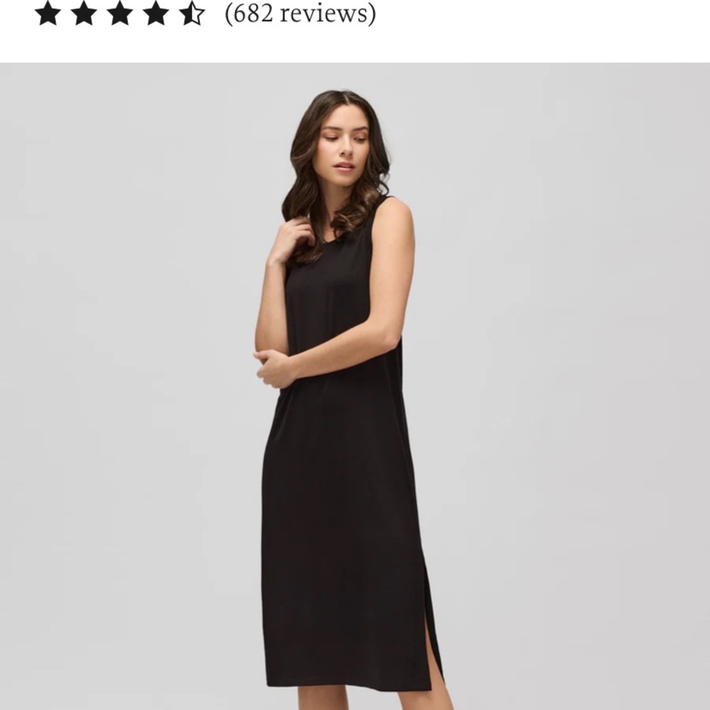 Unbound Merino Travel Dress black small